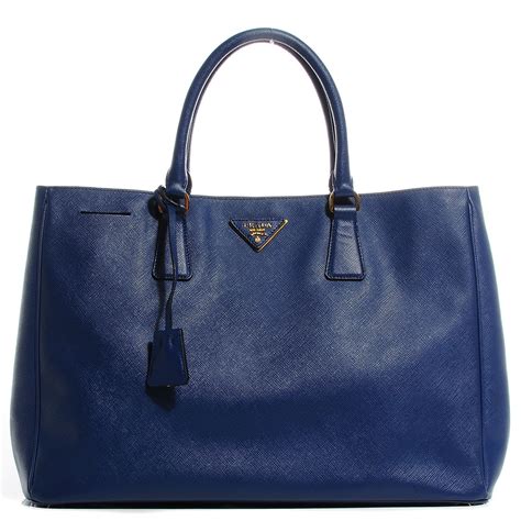 PRADA Saffiano Lux Large Tote Bluette 